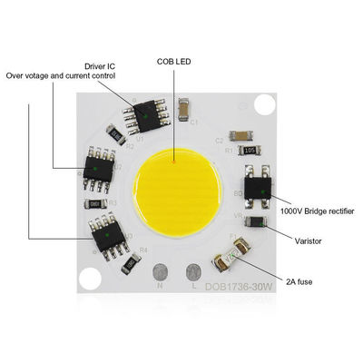 Light Emitting Surface Chip Cob Led High Power 20w 30w For Spot Light