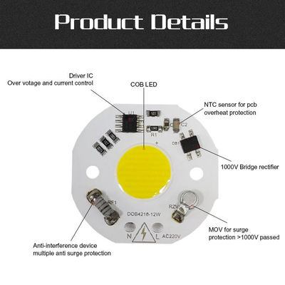 Surge Protection Smart LED Module Driverless High Brightness 12W LED Chip