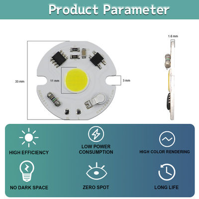 Matrix AC 220V 5w Cob Led Chip Intelligent IC High Color Rendering
