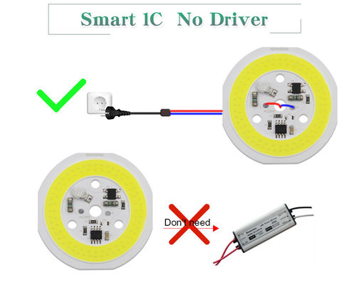 220V AC COB LED Chip High Brightness 12W 15W Warm LED Module
