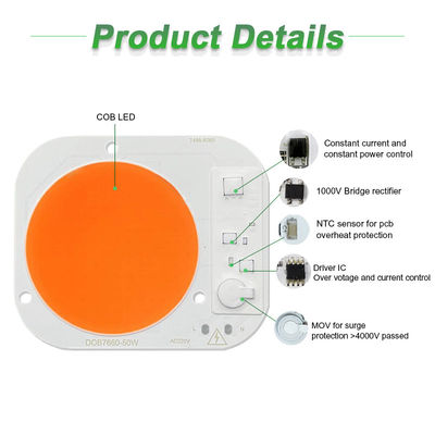 High Lumens 50W Horticulture COB Round Cob Led Light For Spotlights