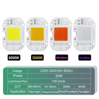 οδηγημένη σπάδικας ενότητα 3000k 20W 30W Solderless 50W 220v για Grow το φως