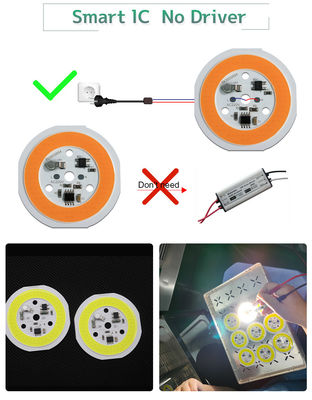 220V COB LED μονάδα χωρίς οδηγό υψηλή φωτεινότητα ζεστή λευκή LED μονάδα