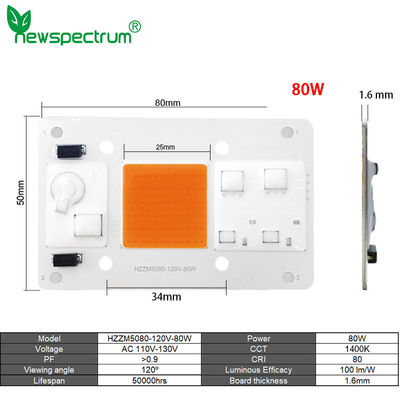οδηγημένη 80W 110V Solderless υψηλή σπάδικας φωτεινή αποδοτικότητα υψηλής δύναμης