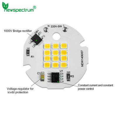 οδηγημένος 3000k των οδηγήσεων 220V SMD μεγάλος διασκεδασμός θερμότητας τσιπ σπάδικας για τα επίκεντρα