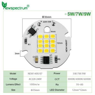 5W SMD LED Chip Encapsulation Series φωτεινότερη ασφαλή και αξιόπιστη