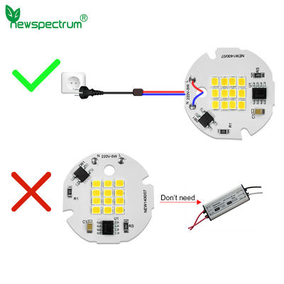 οδηγημένος 3000k των οδηγήσεων 220V SMD μεγάλος διασκεδασμός θερμότητας τσιπ σπάδικας για τα επίκεντρα