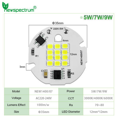 Никакого фликера на борту AC 220V 6000K Cob Led Driver Ic